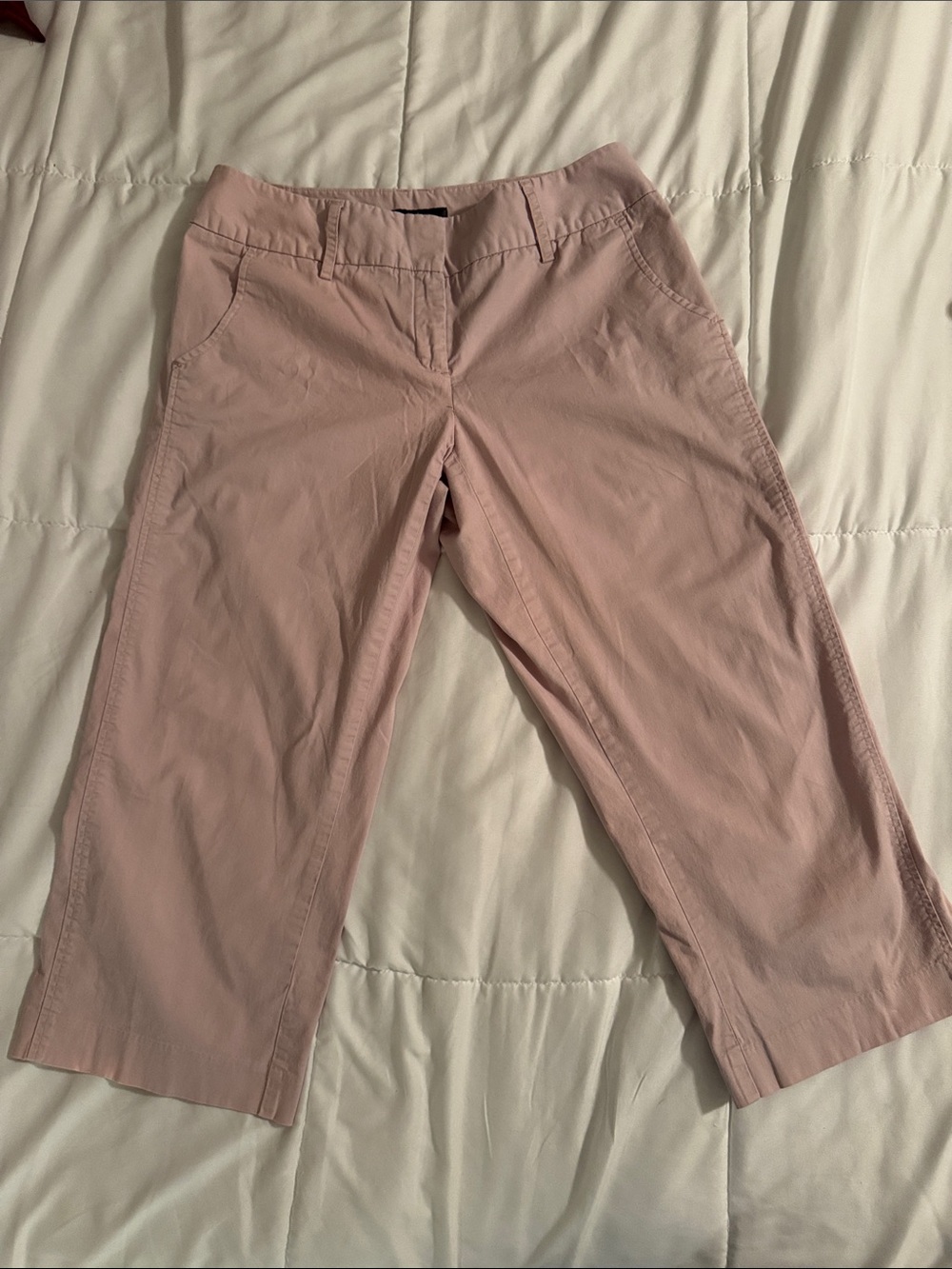Daisy Fuentes Pale Pink Capri Pants with Side Pockets
